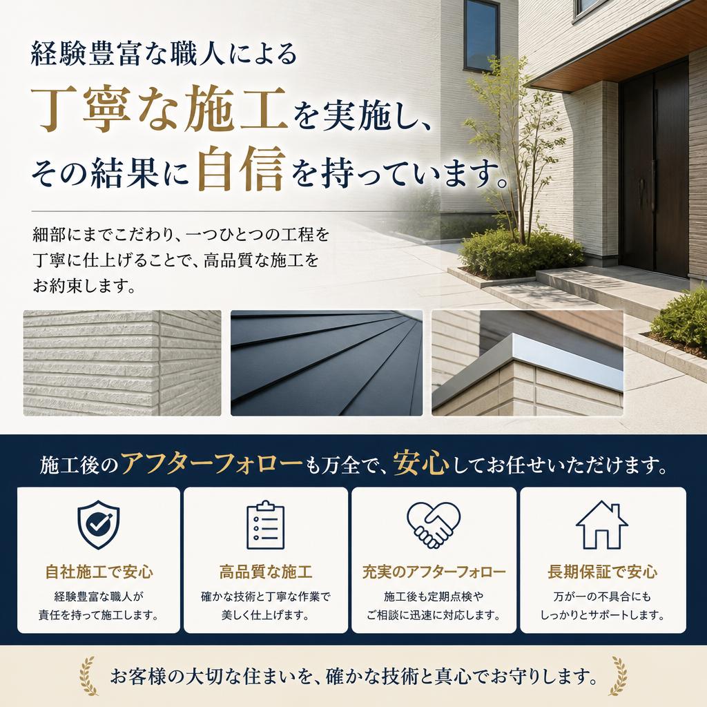 信頼できる施工品質