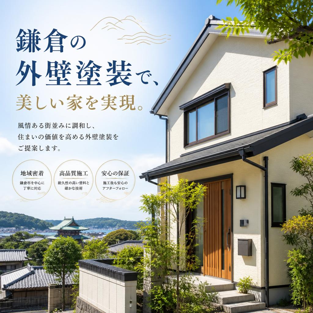 鎌倉の外壁塗装で、美しい家を実現。