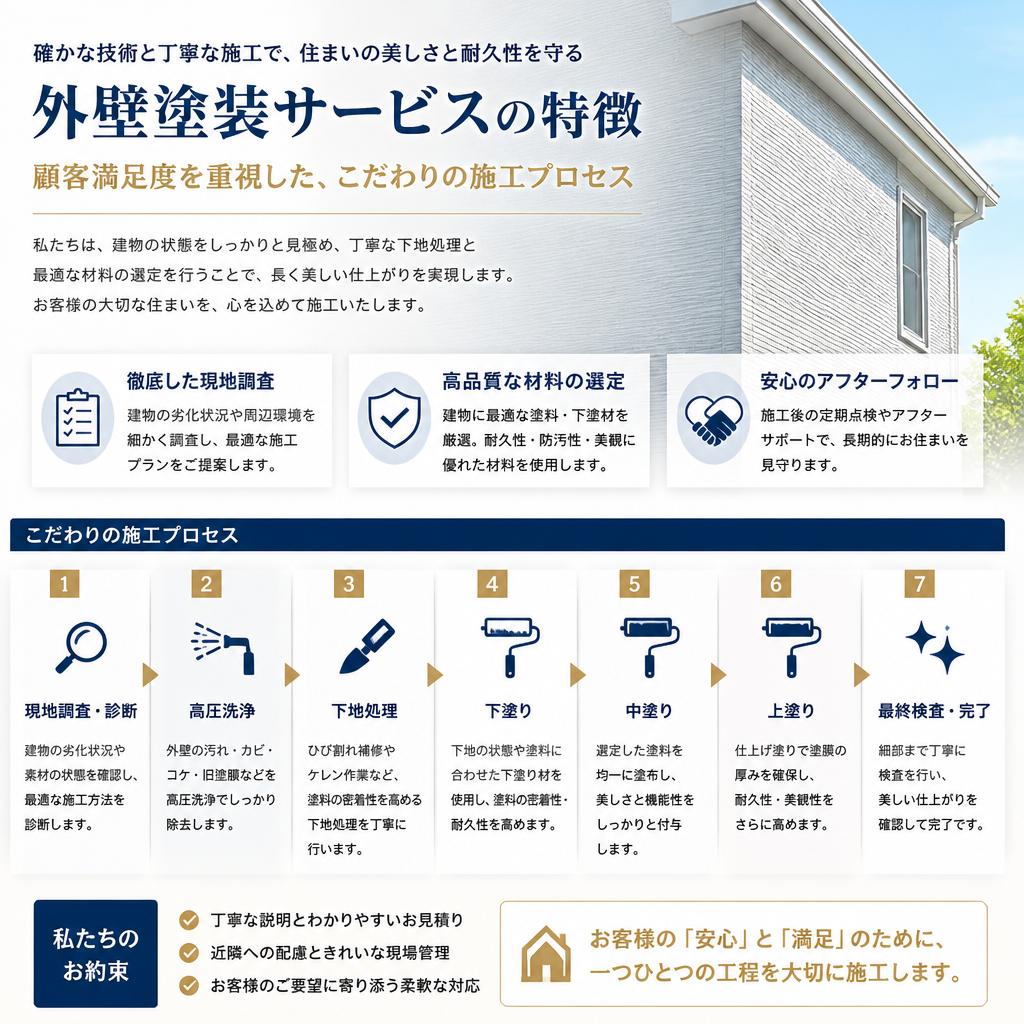 2. 当社の外壁塗装の特長