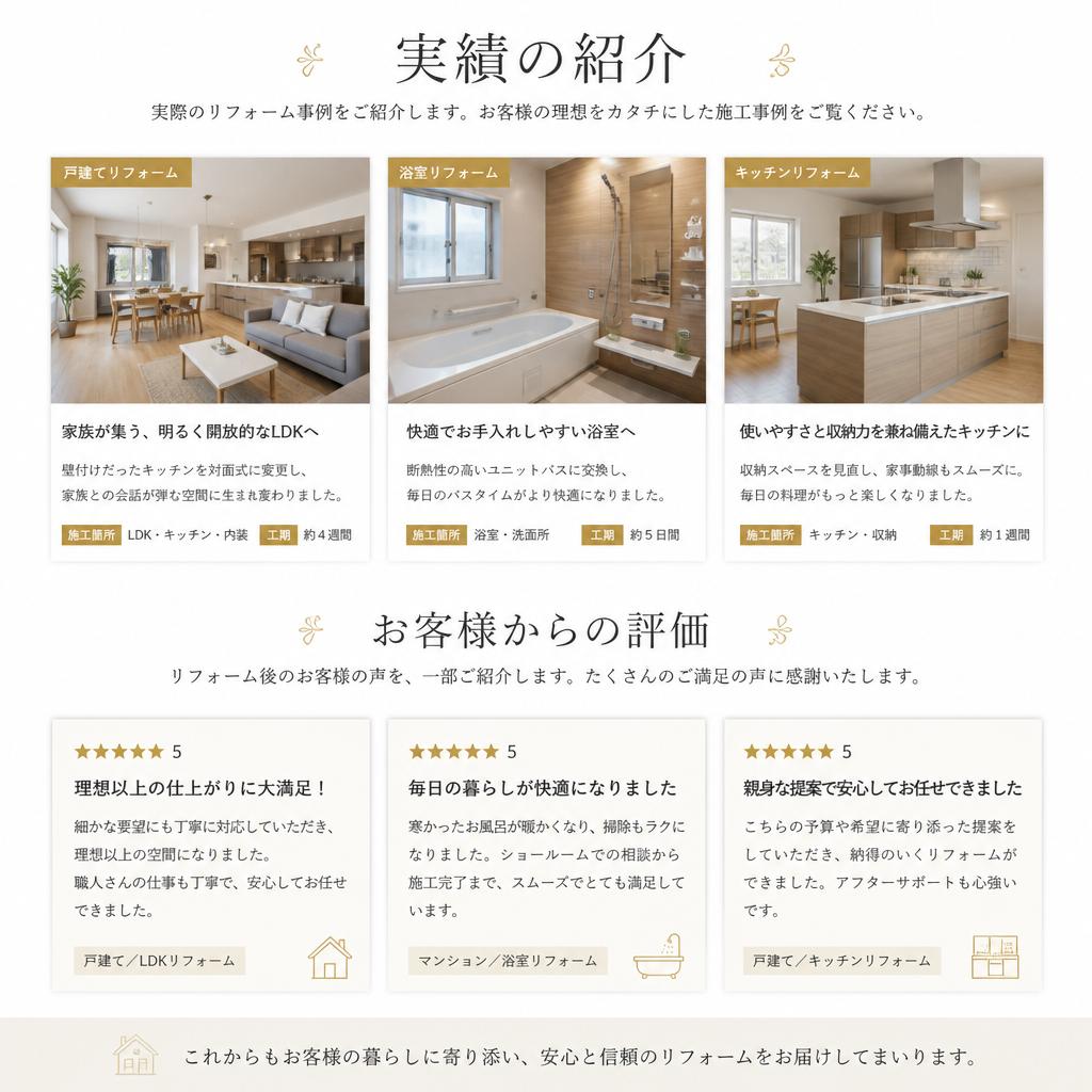 4. 施工実績とお客様の声