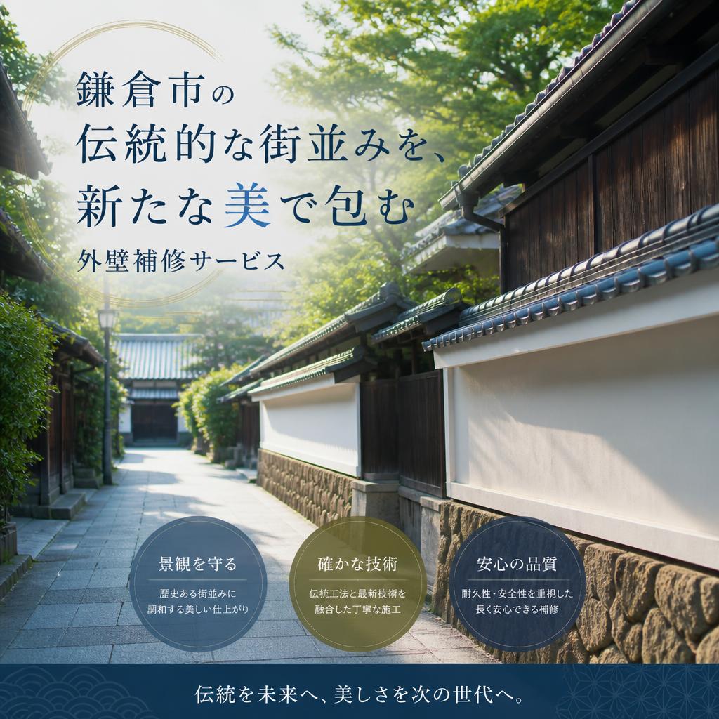 鎌倉市の伝統的な街並みを、新たな美で包む外壁補修サービス