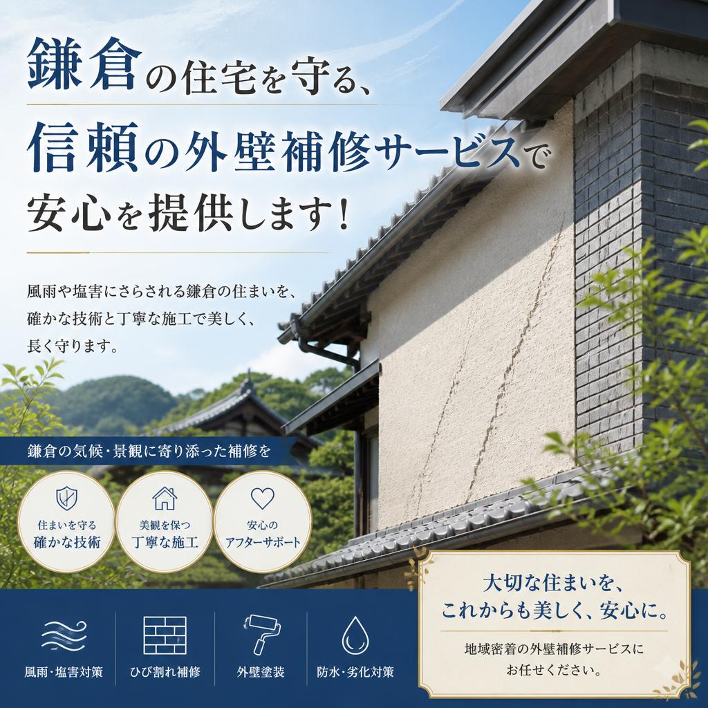 鎌倉の住宅を守る、信頼の外壁補修サービスで安心を提供します！
