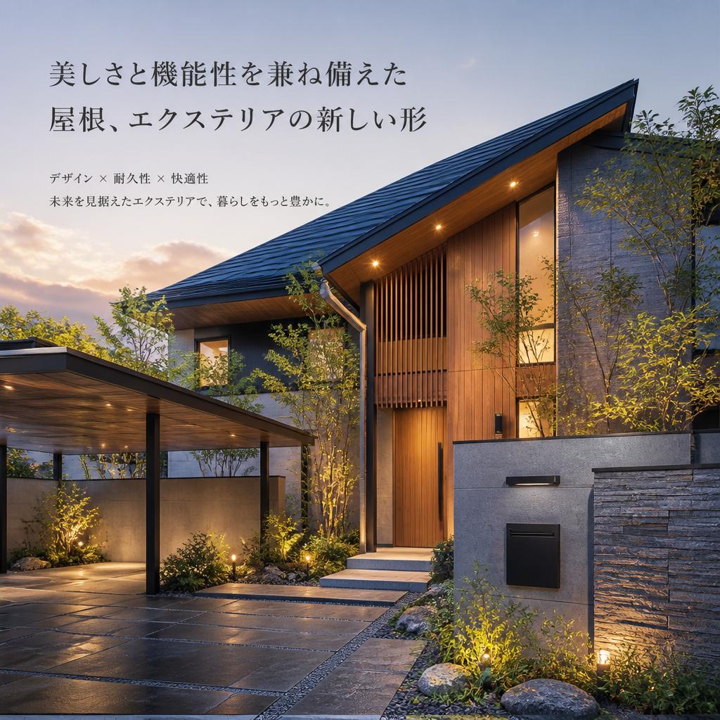 美しさと機能性を兼ね備えた屋根、エクステリアの新しい形