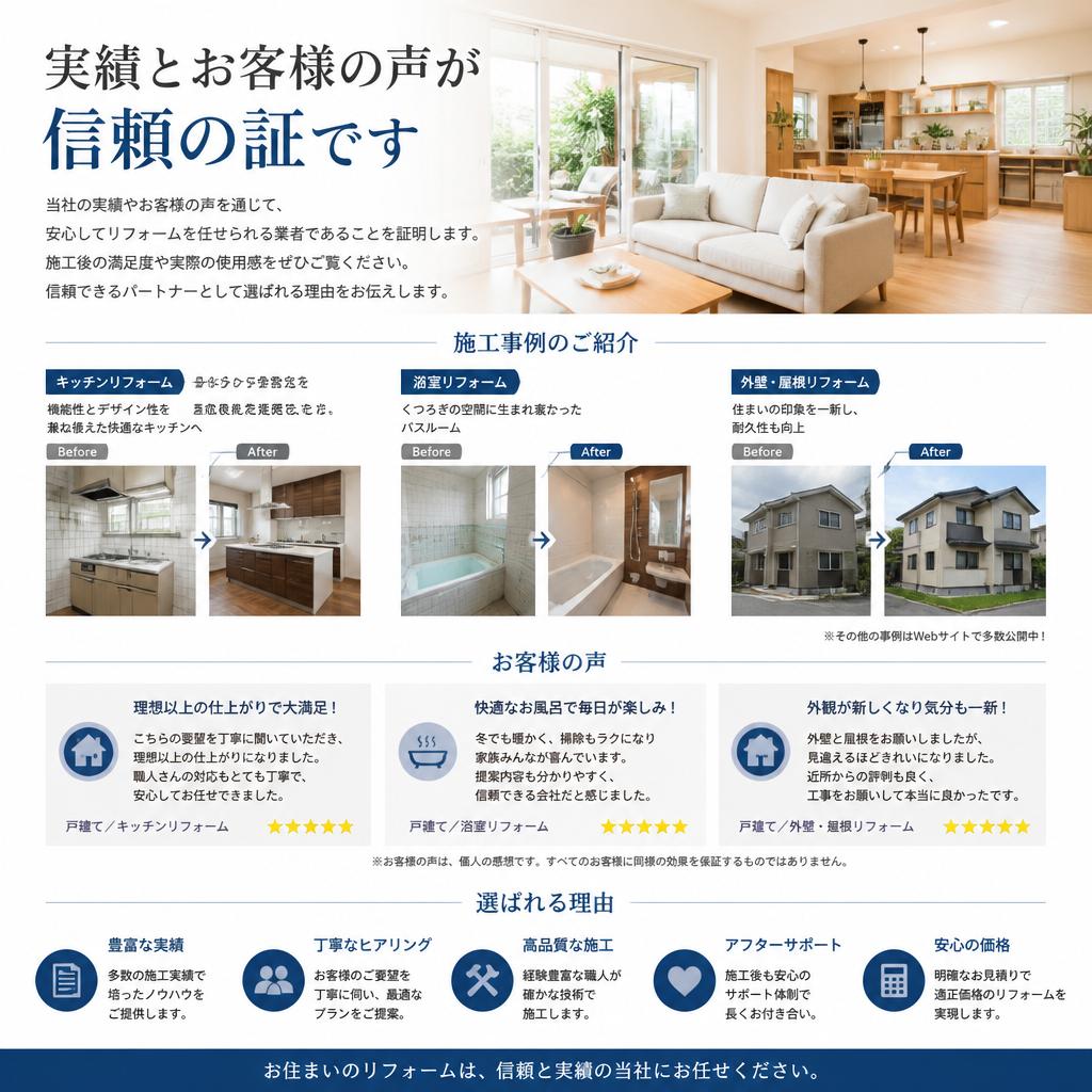 施工実績とお客様の声