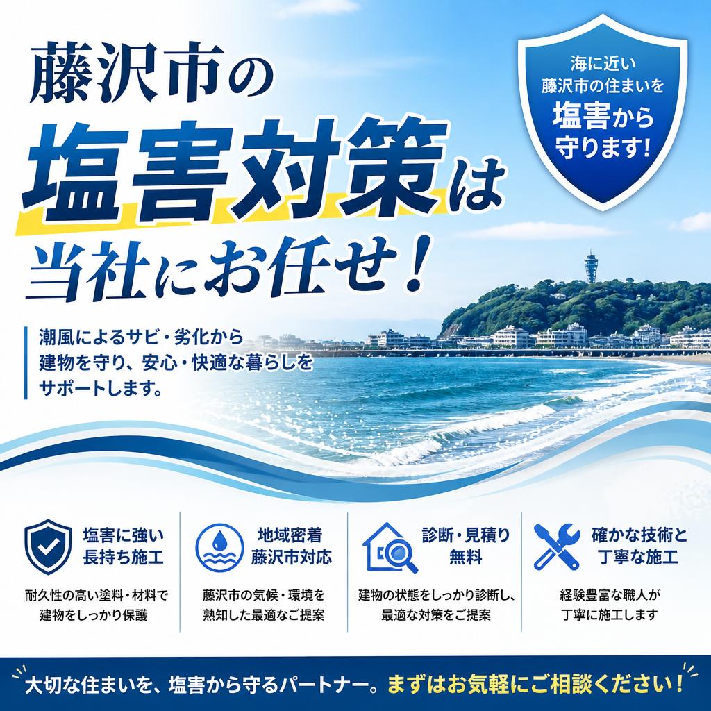 藤沢市の塩害対策は当社にお任せ！