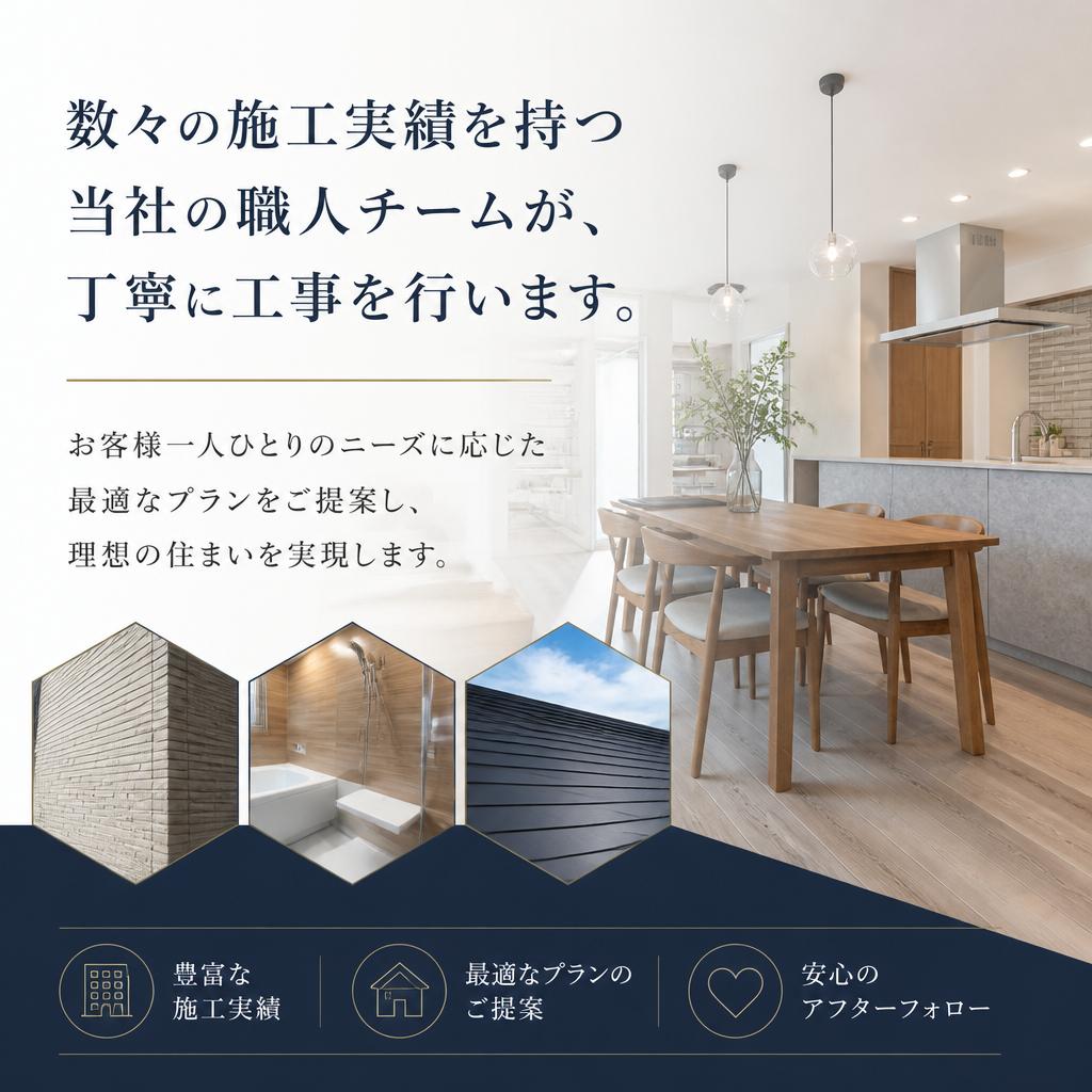 実績のある信頼の施工
